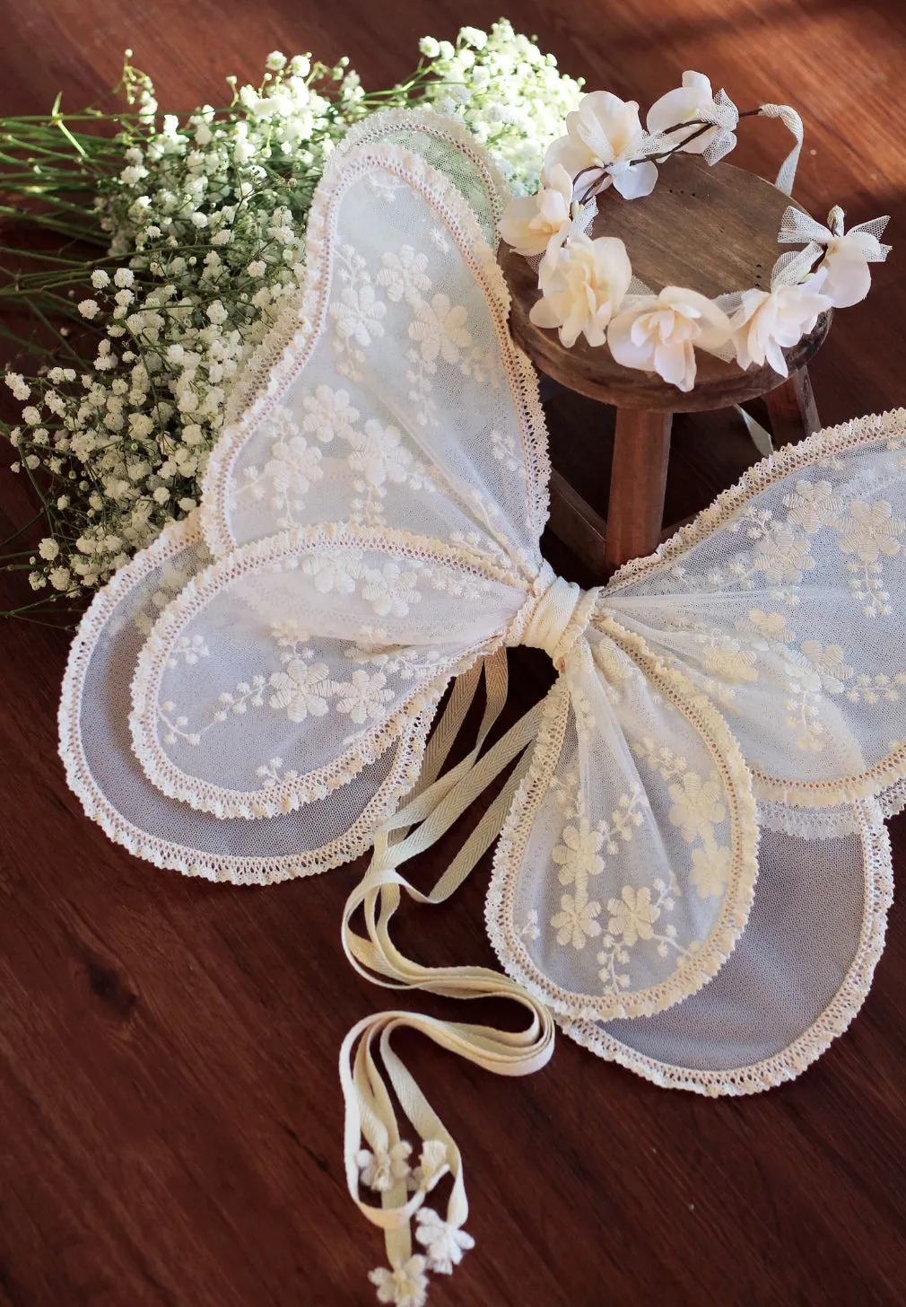 [預購] KruhitkaLove - 小精靈公主翅膀 (小花刺繡)
