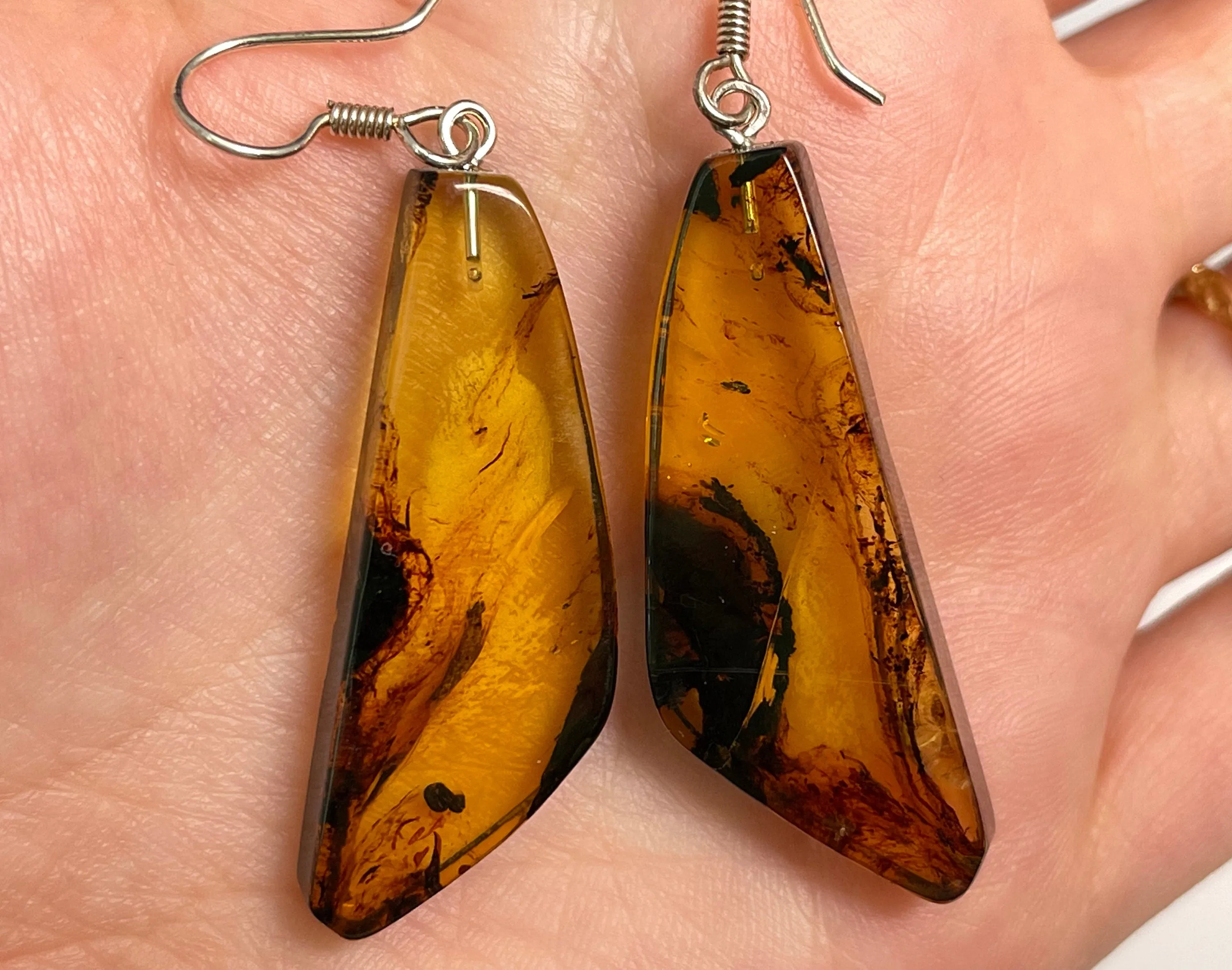 AMBER Crystal Earrings - Statement Earrings, Dangle Earrings, Handmade Jewelry, Healing Crystals and Stones, 50350