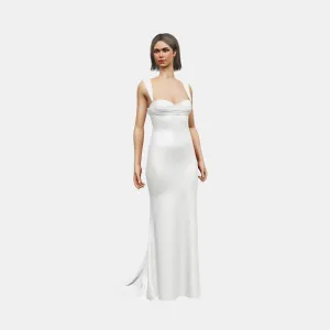 Bustier w/ drapping   trumpet
