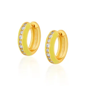 Chartreuse Hoop Earrings