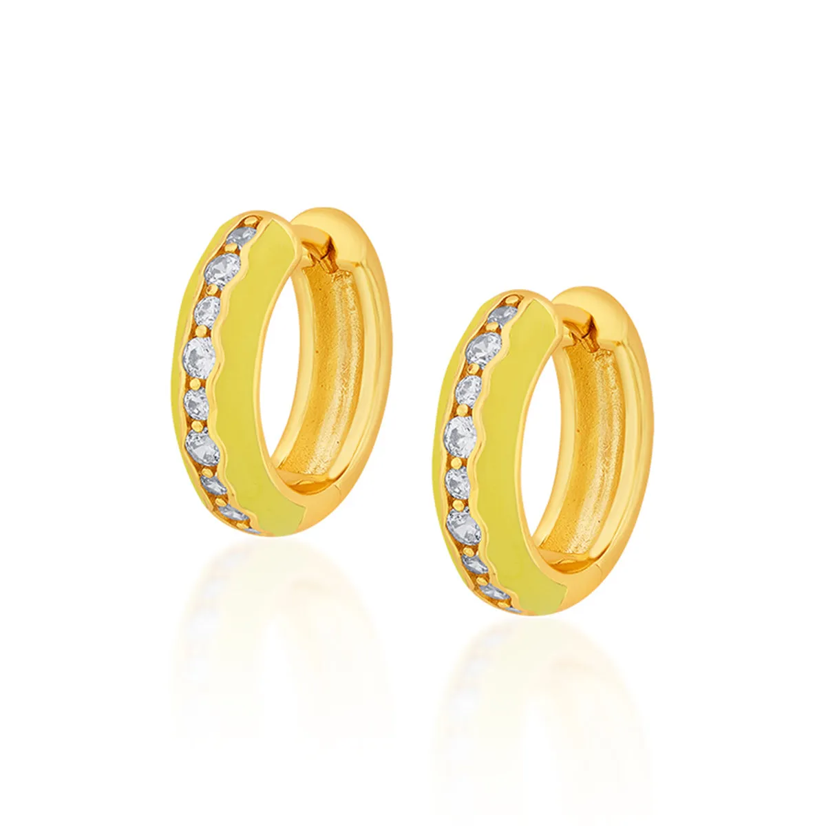 Chartreuse Hoop Earrings