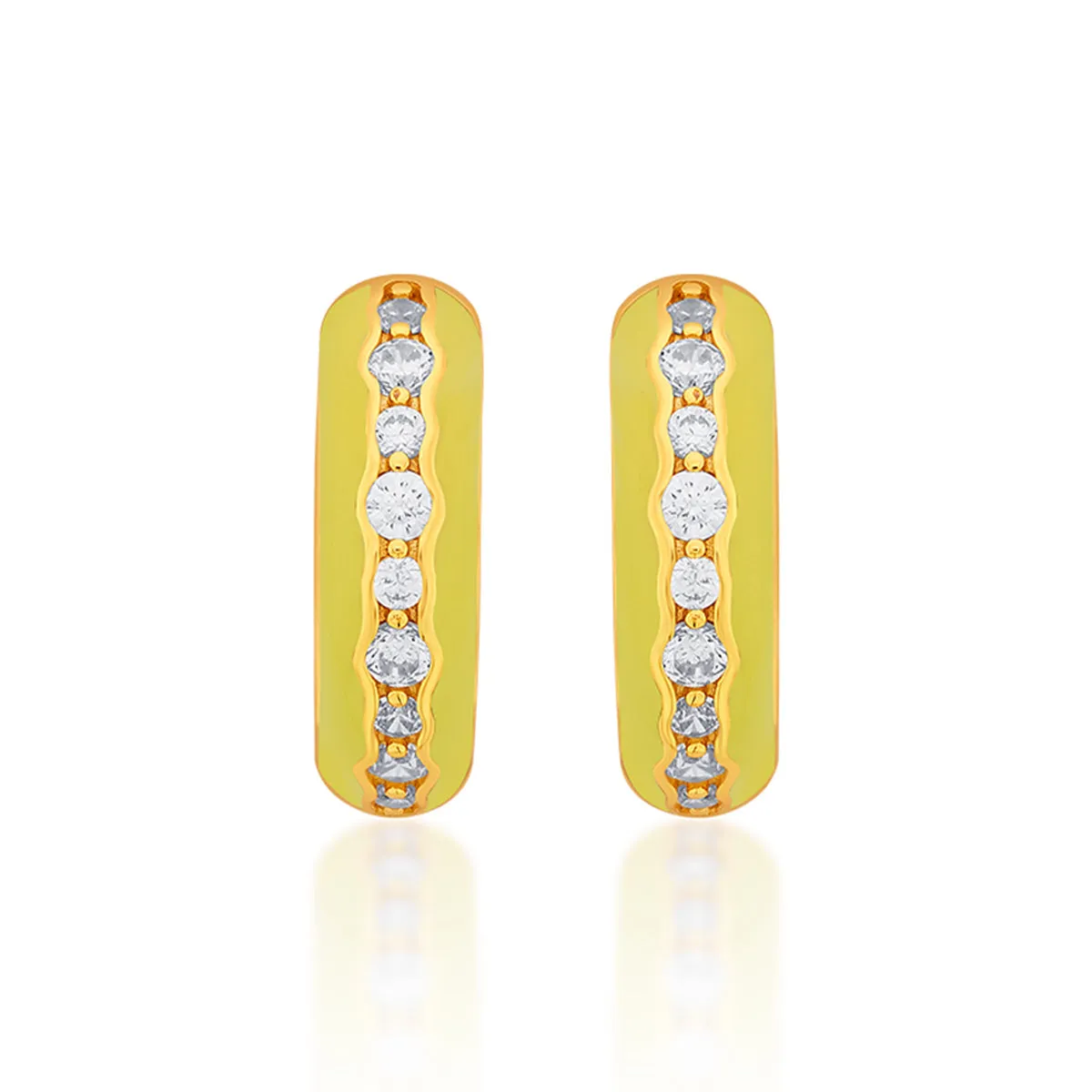 Chartreuse Hoop Earrings