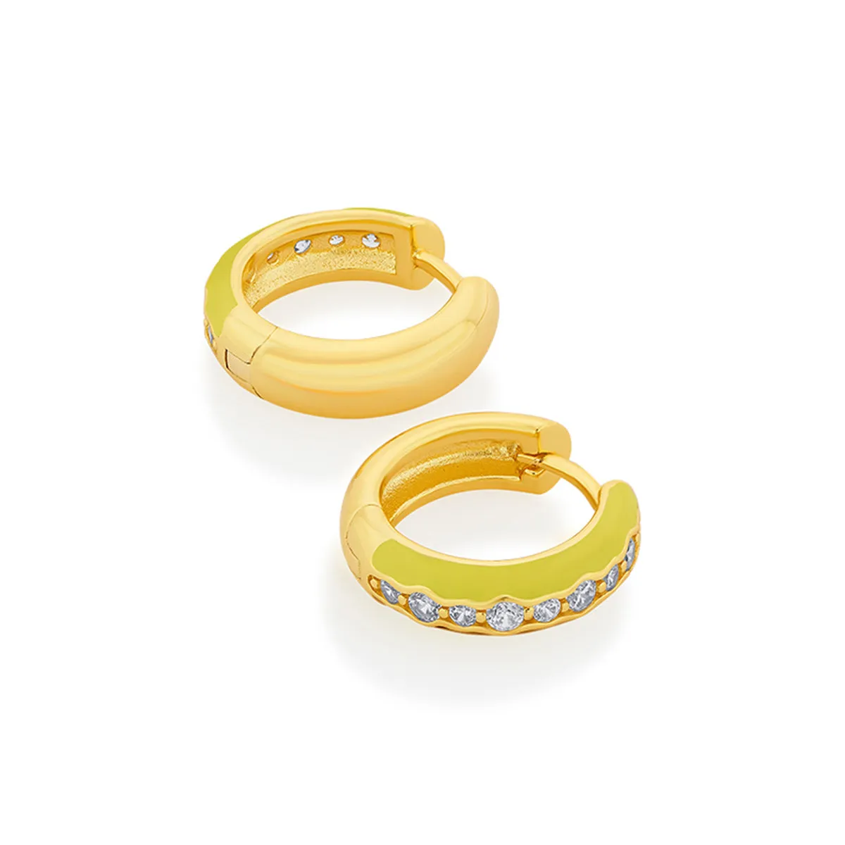 Chartreuse Hoop Earrings