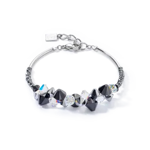 Dancing Crystals Update bracelet silver-black