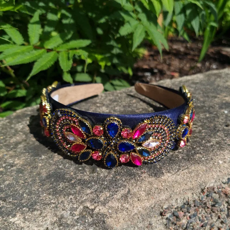 Diadem Boho Chic Multi Blue