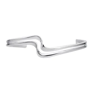 Double Wire Wave Sterling Silver Cuff Bracelet