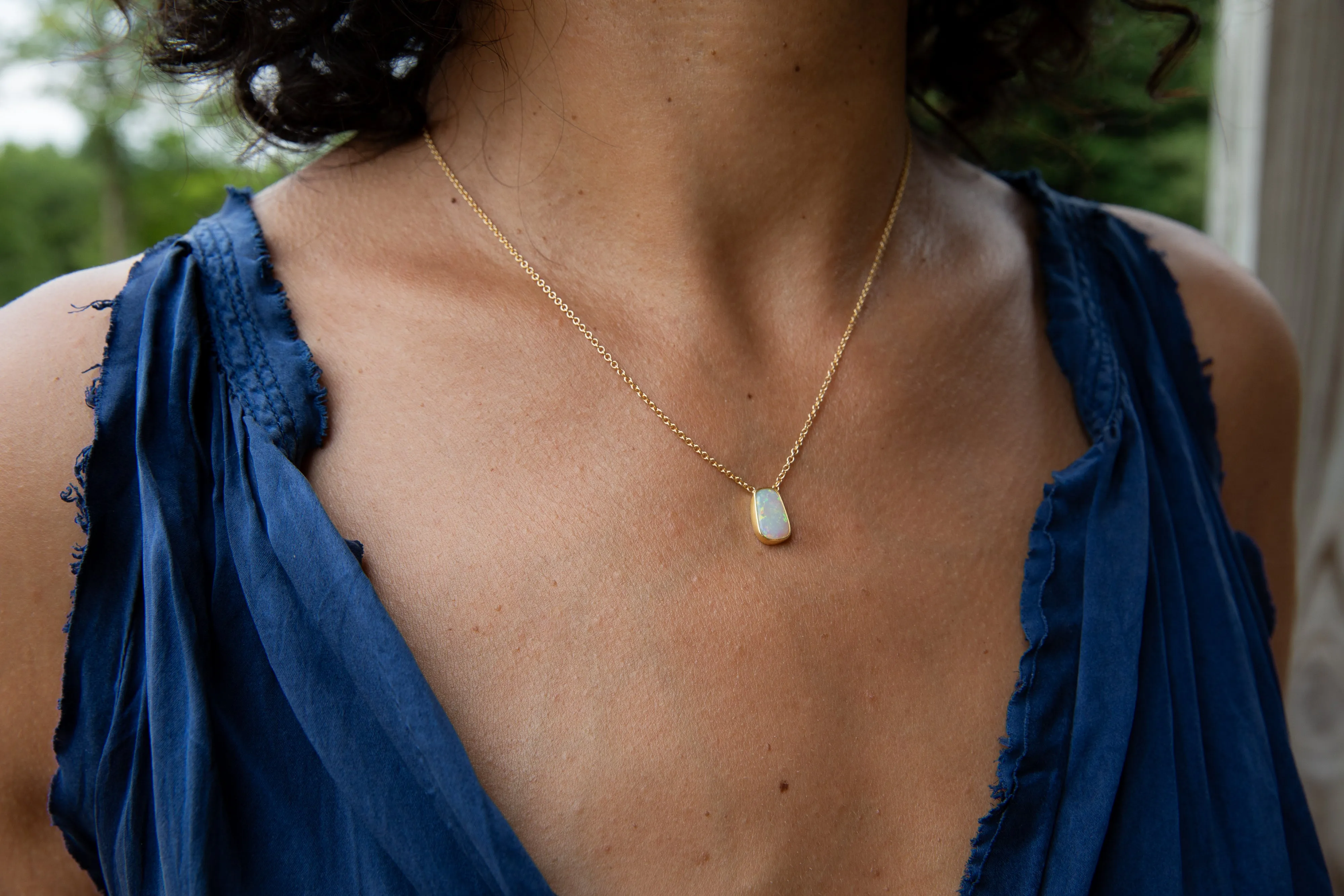 Epic Rectangular Opal Necklace