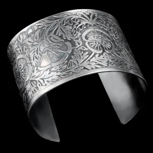Etched Sterling Silver Cuff