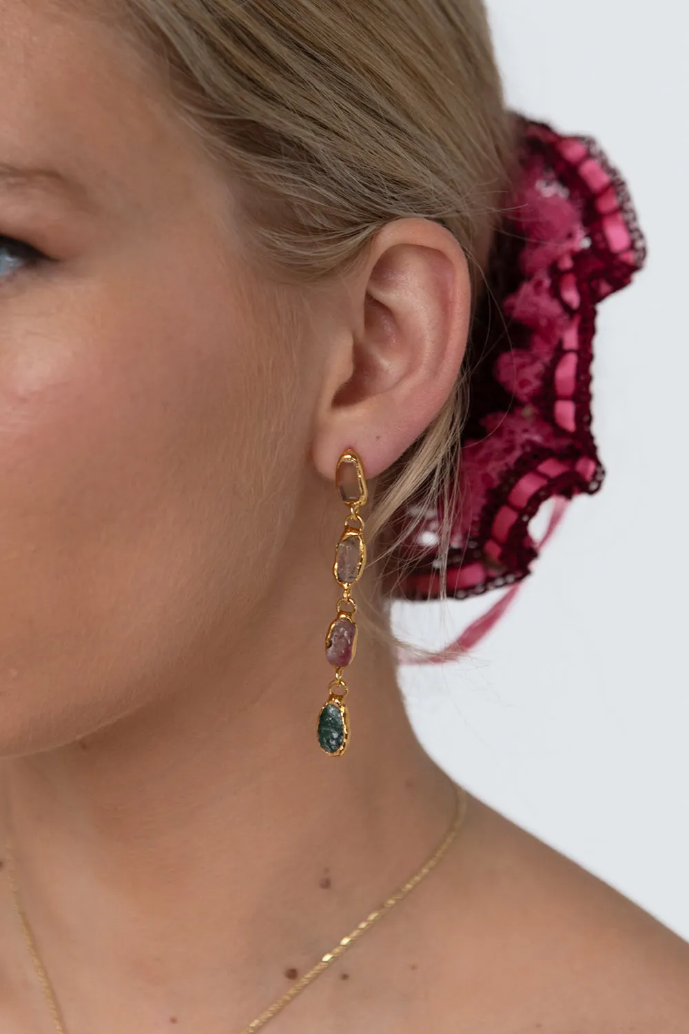 Gemstone Drop Earrings