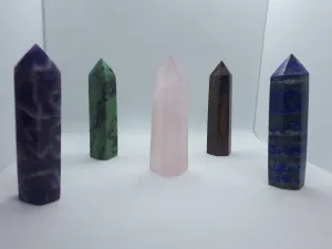 Gemstone Wand Points 85-89mm Alsorted