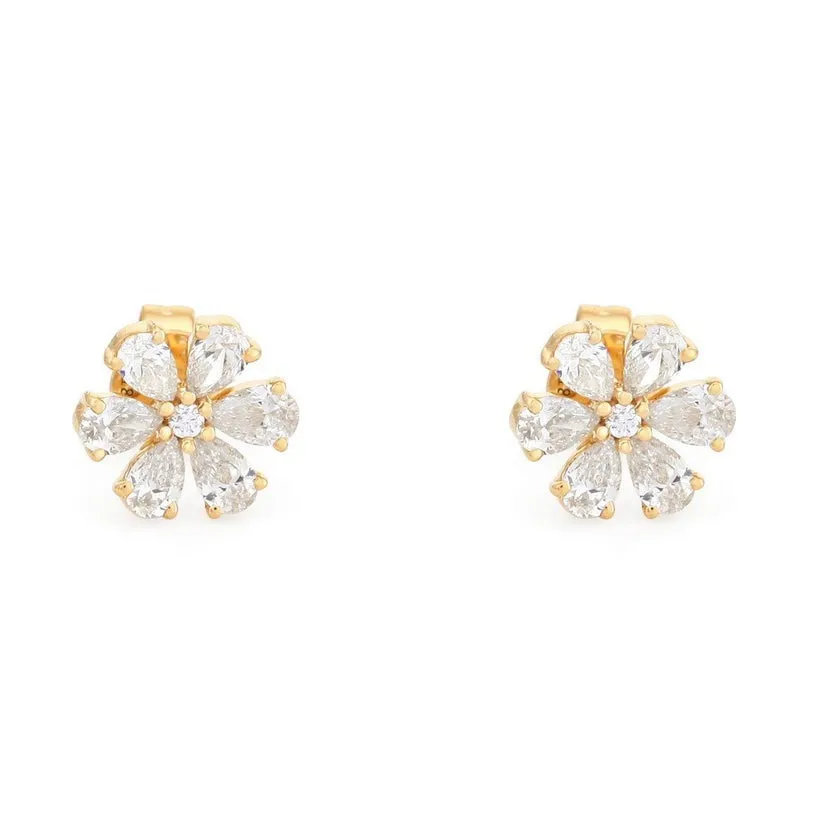 Glamorous Diamond Stud Earrings