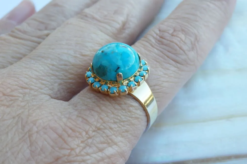 Gold Turquoise Ring