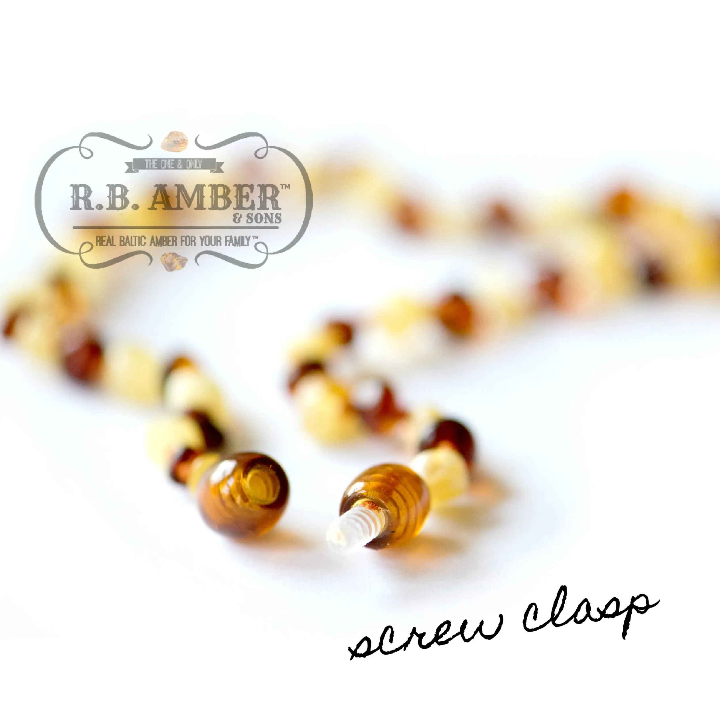 Kids | Raw Cognac Flower Baltic Amber Necklace