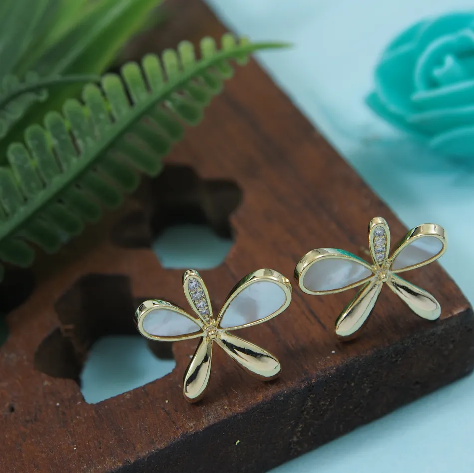 Korean Gold/Silver/Rosegold Plated Butterfly Shaped Stud Earring