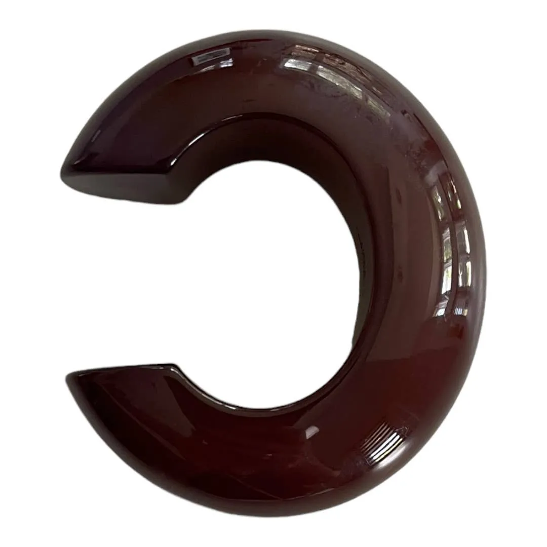 Lizzie Fortunato Arc Resin Statement Cuff Bracelet Brown