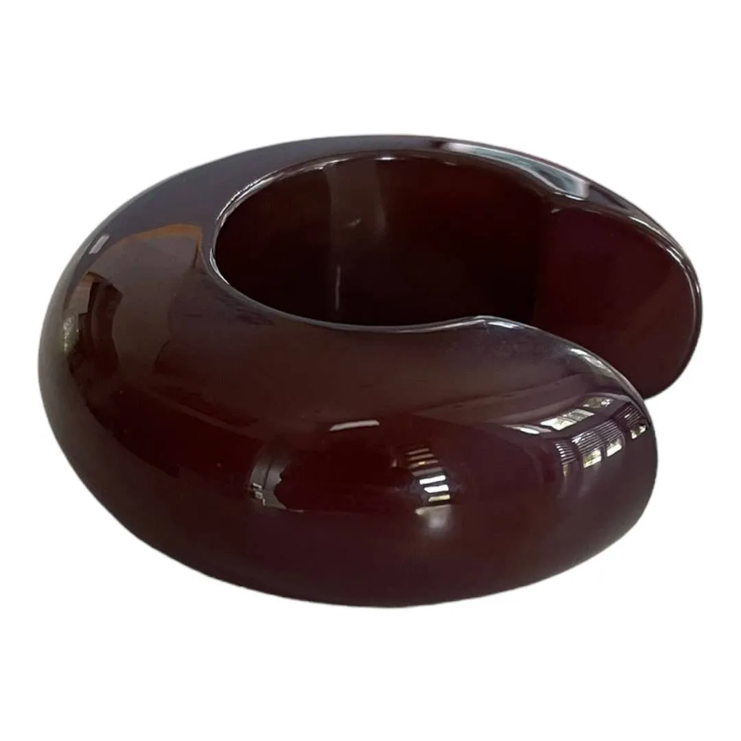 Lizzie Fortunato Arc Resin Statement Cuff Bracelet Brown