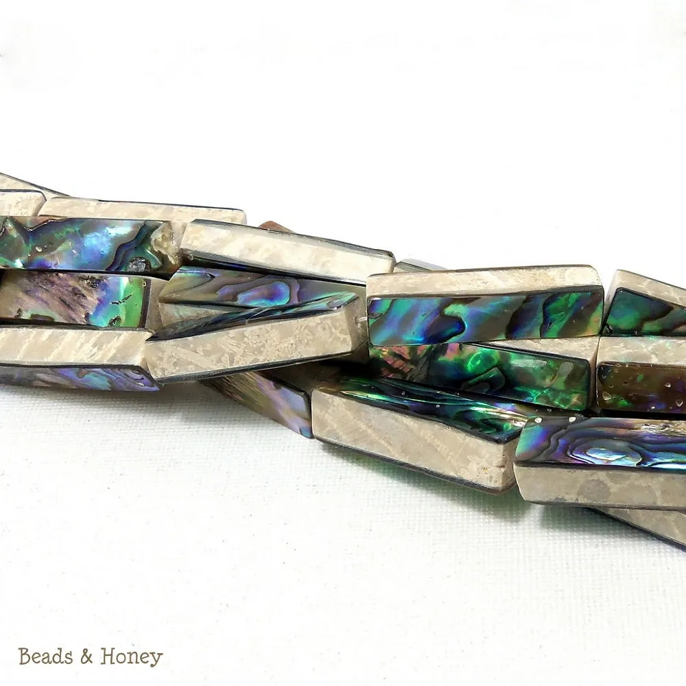 Mactan Stone Inlaid Abalone Shell Bar Long 10x35mm (1pc)