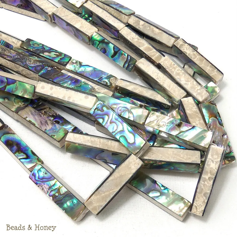 Mactan Stone Inlaid Abalone Shell Bar Long 10x35mm (1pc)