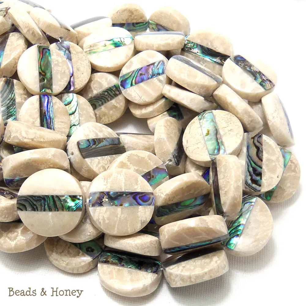 Mactan Stone Inlaid Abalone Shell Circle 22mm (2pc)