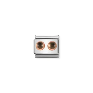 Nomination Classic Double Smoky Quartz Link ~ 430506/29