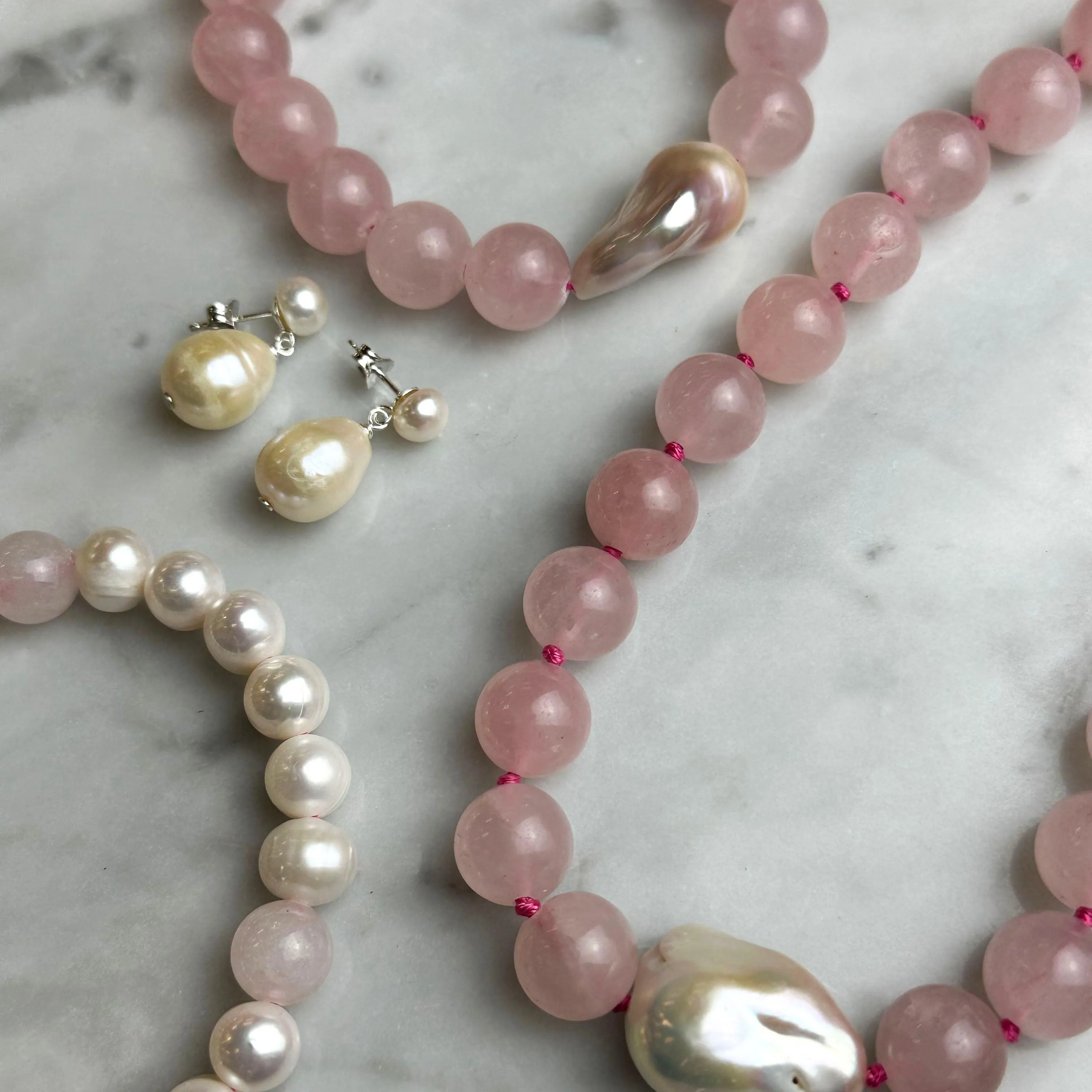 Pearl & Rose Quartz Bracelet