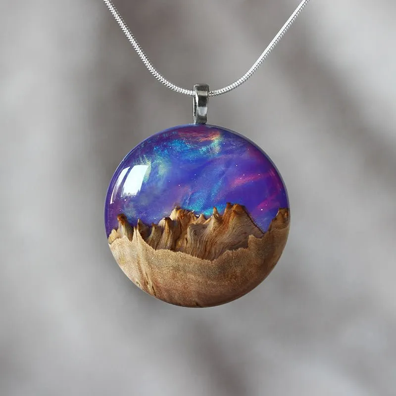 Purple Haze | opal pendant [round]