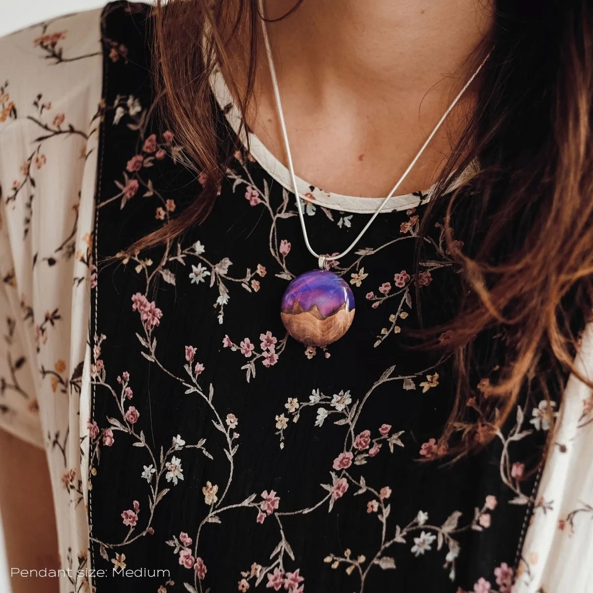 Purple Haze | opal pendant [round]