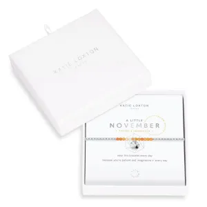 "A Little Birthstone" November Yellow Quartz Bracelet