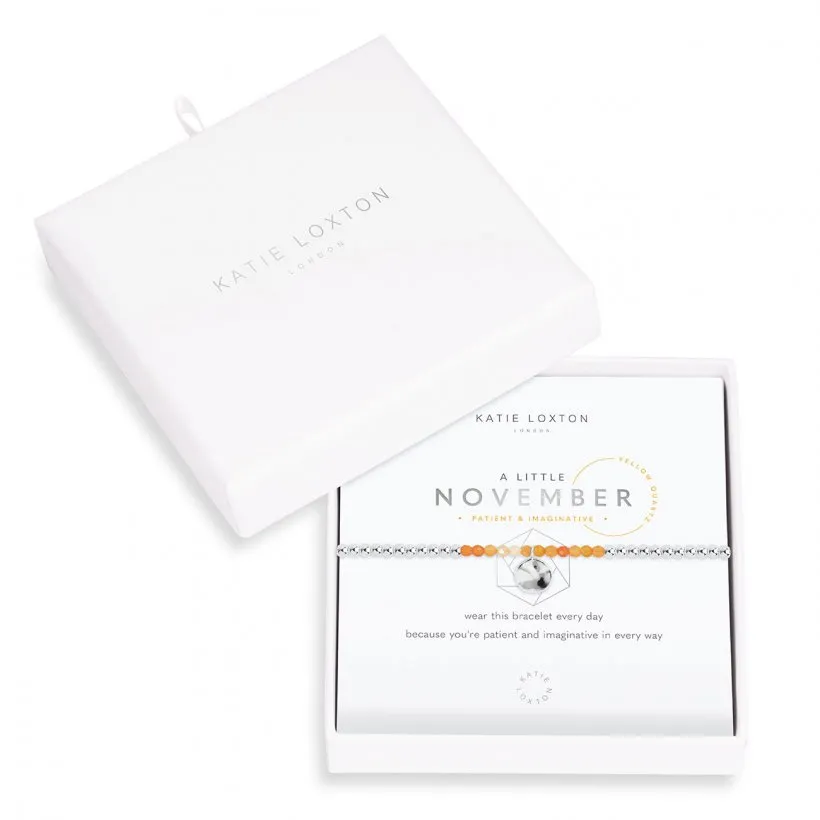 "A Little Birthstone" November Yellow Quartz Bracelet