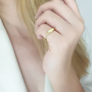 Real Gold Custom Eye Signet Ring