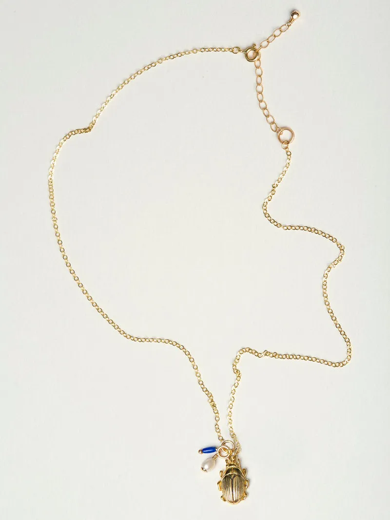 Scarab Necklace | Gold