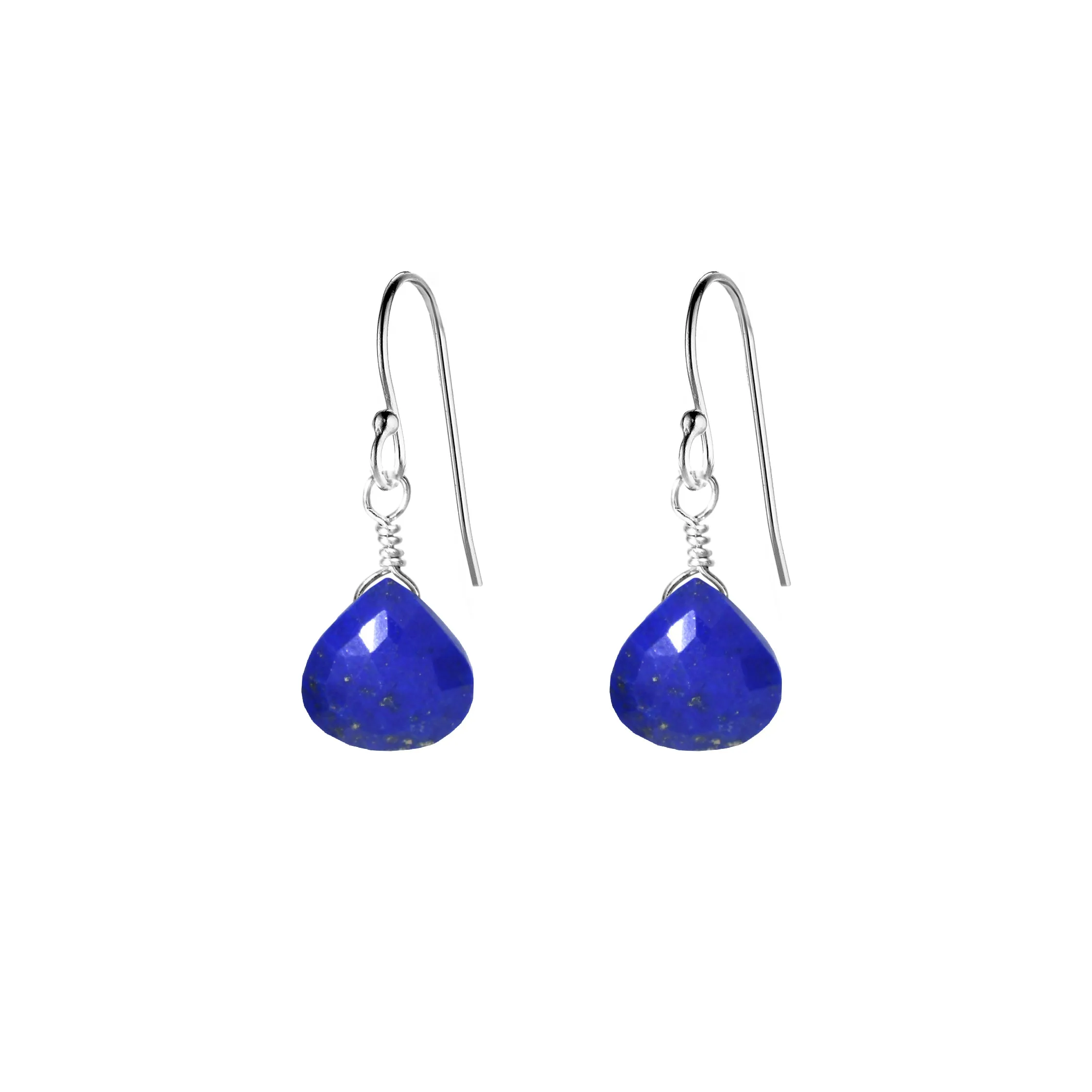 Single Drop Gemstone Earrings (Heart Shape)