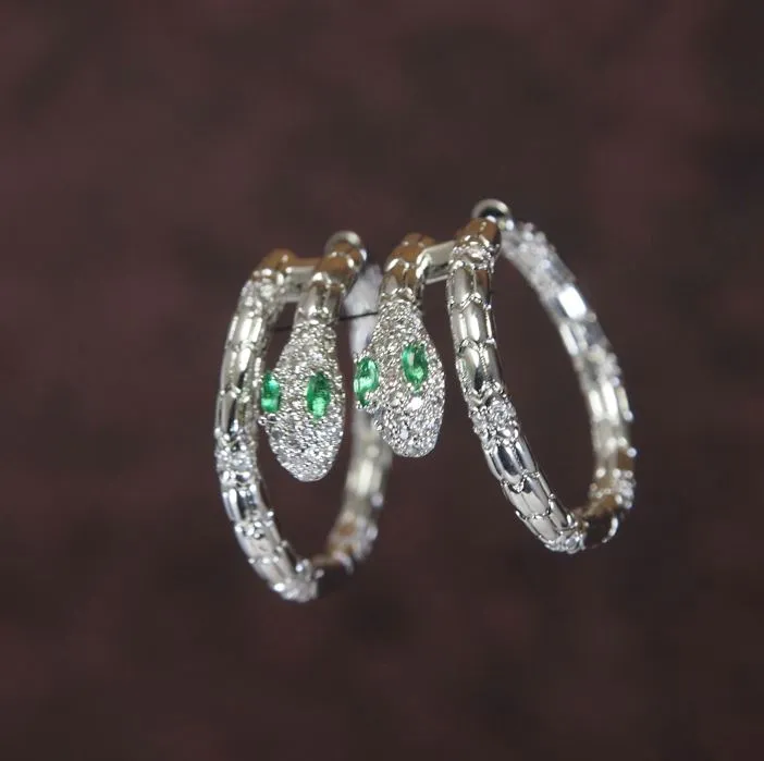 Snake Design Cubic Zirconia Korean Earring