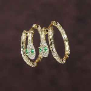 Snake Design Cubic Zirconia Korean Earring
