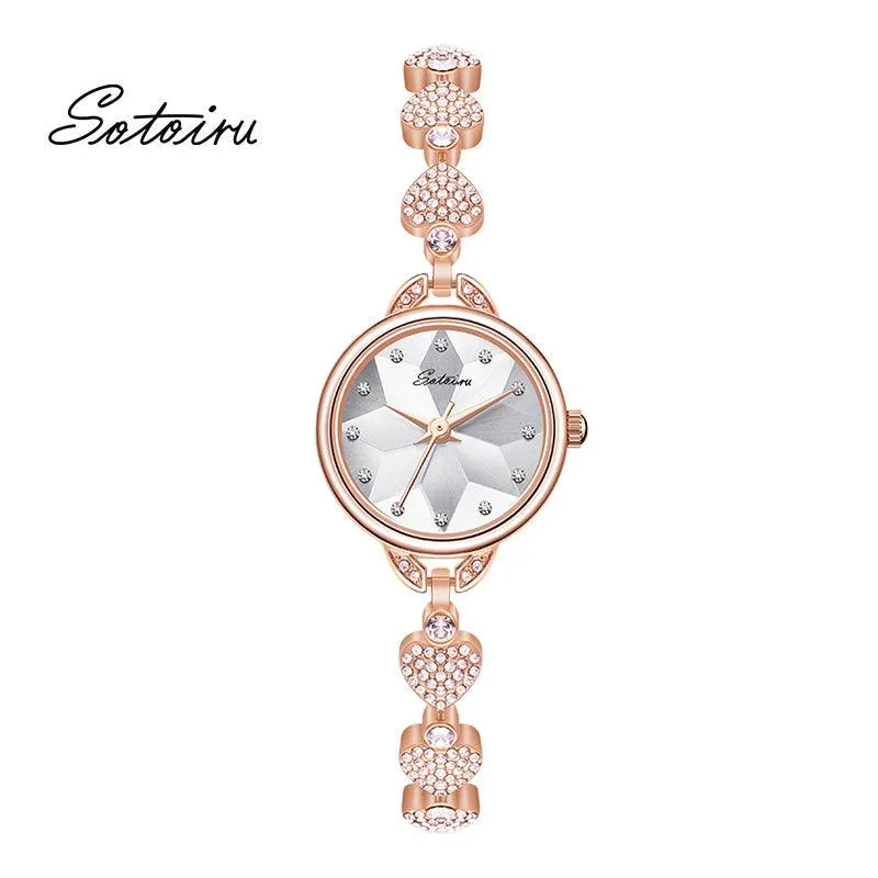 Sotoiru Women Watches Rose Gold Jewellry Accessories for Party