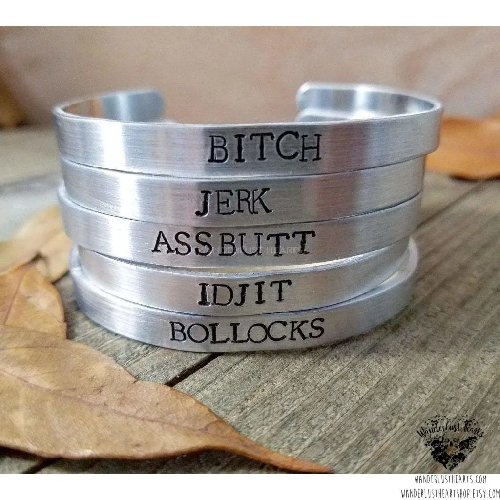 Supernatural stamped cuff bracelet