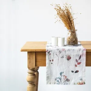 Watercolour Linen Table Runner